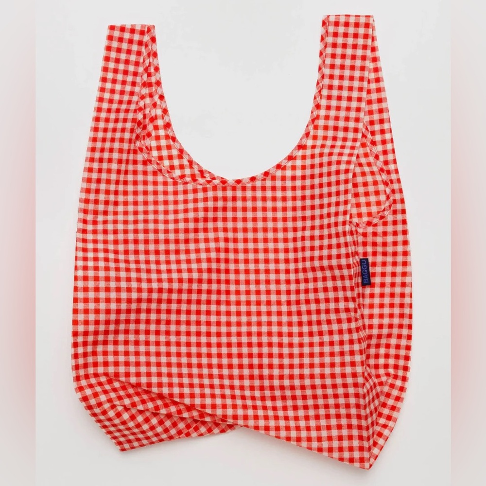 NWOT Baggu Red Gingham Standard Bag